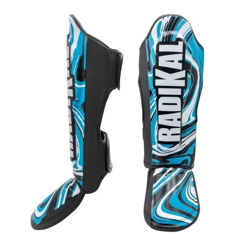 Ochraniacze goleń - stopa niebieskie do sportów walki Radikal 3.0  FUJIMAE 