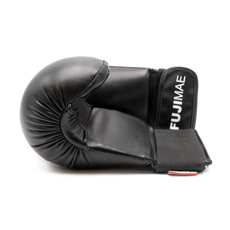 Wytrzymałe rękawice karate na zawody w kolorze czarnym